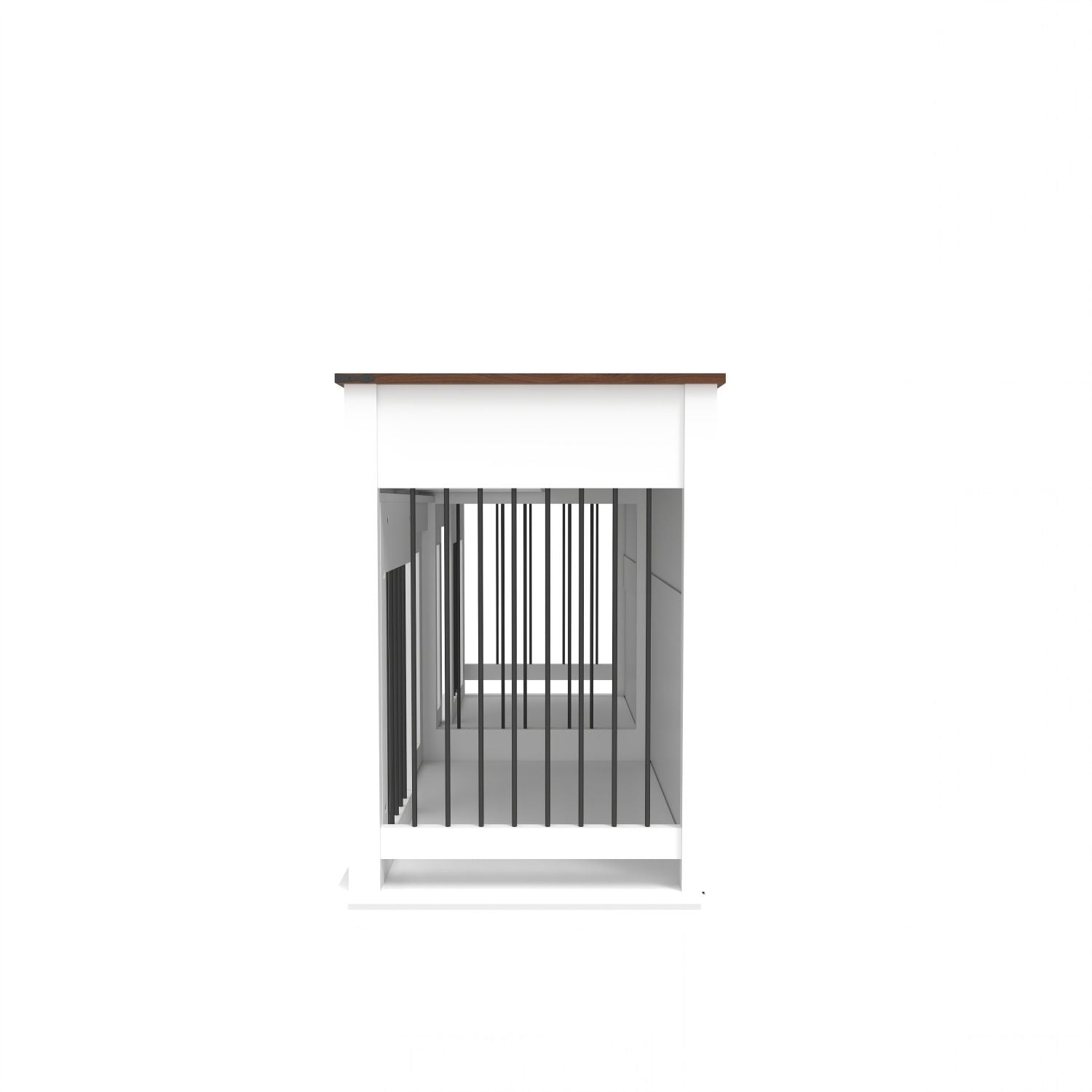 Rustic Furniture Style Double Dog Kennel with Storage Drawers