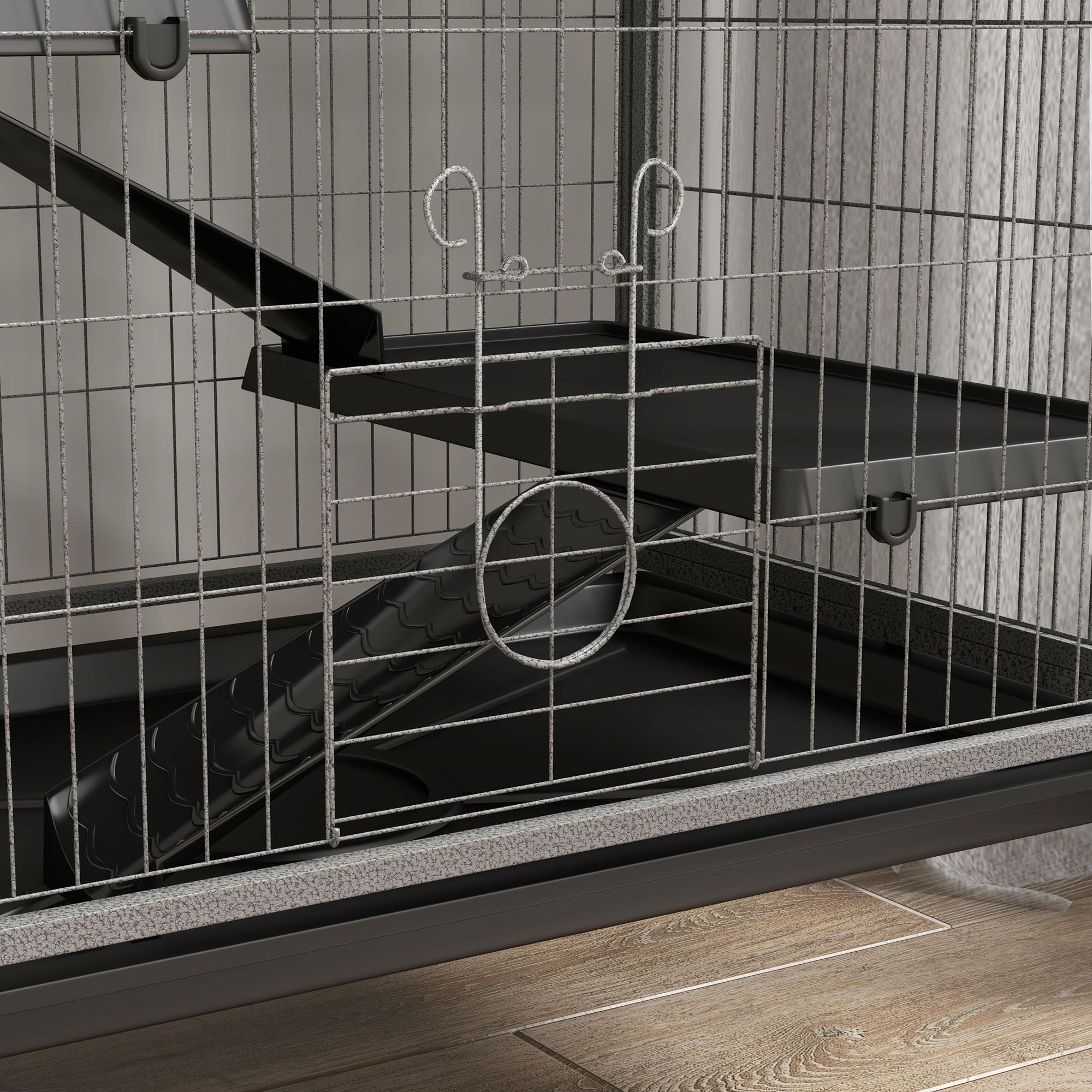 63- Tall Mobile Small Animal Habitat with Hammock for Ferrets and Chinchillas