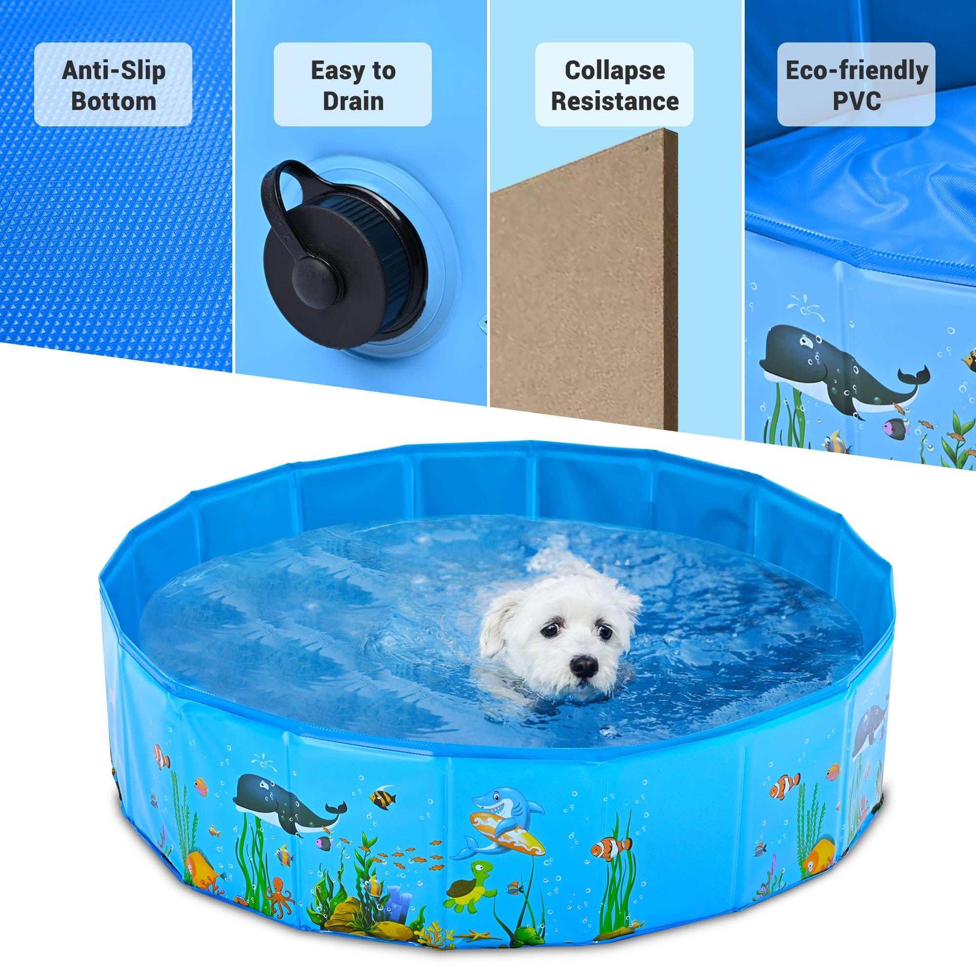 Foldable Pet & Child Swimming Pool for Summer Fun