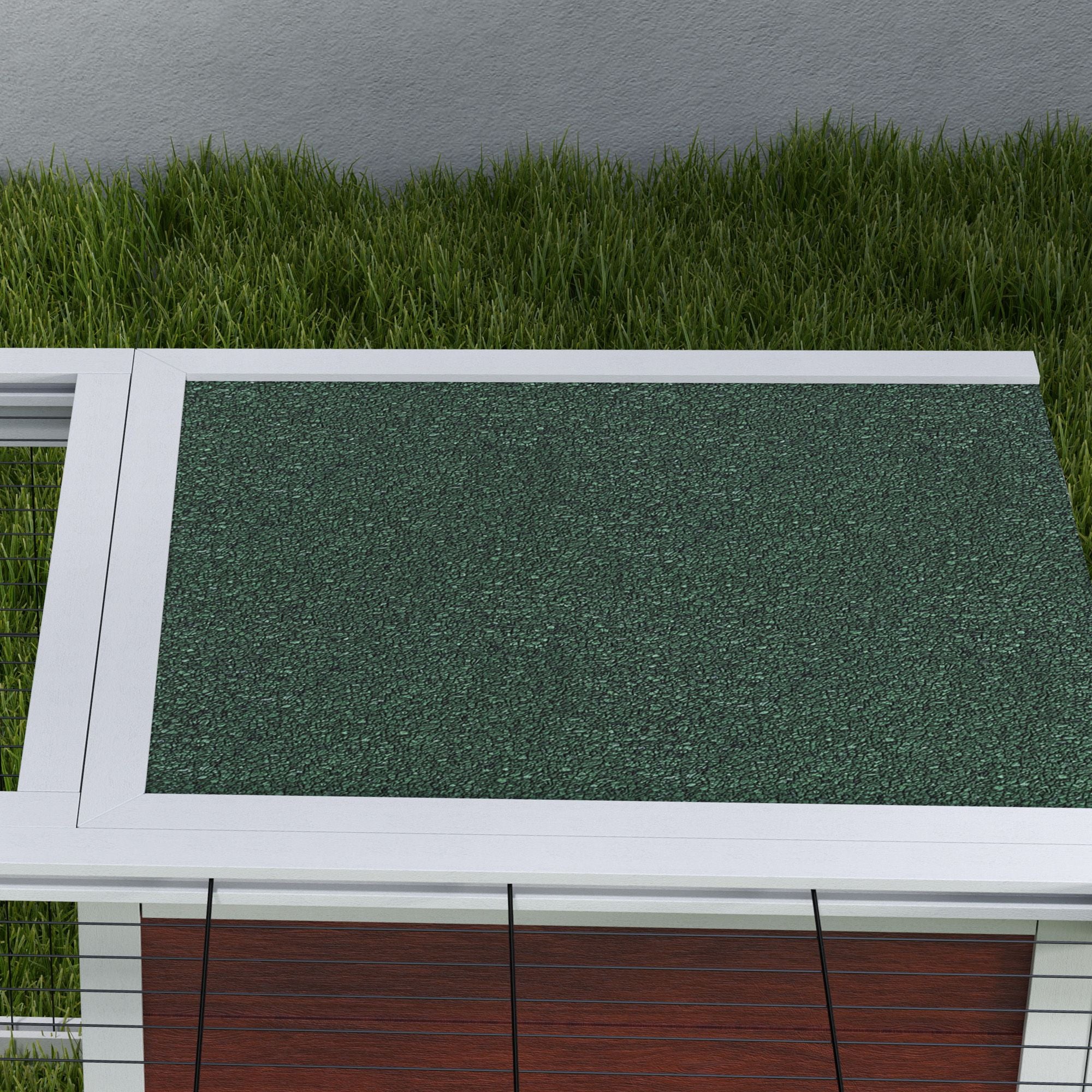 64" furniture-style Outdoor Rabbit Hutch with Run & Enclosed Cover