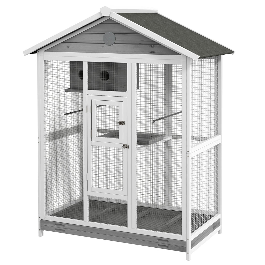 PawHut 64.5" furniture-style Bird Aviary - Extra Space for Finches