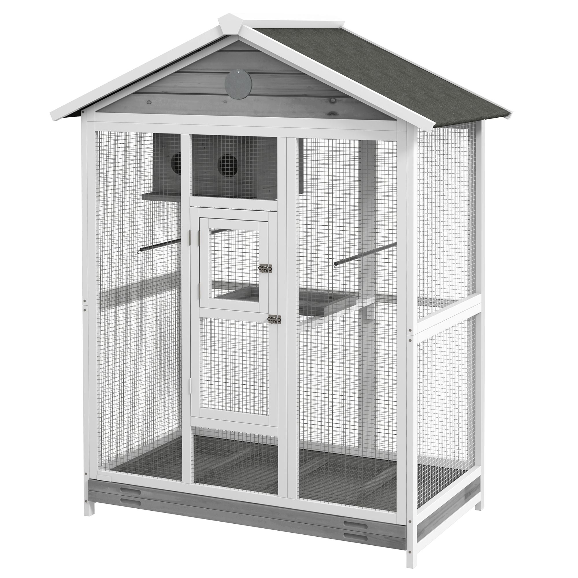 PawHut 64.5" furniture-style Bird Aviary - Extra Space for Finches