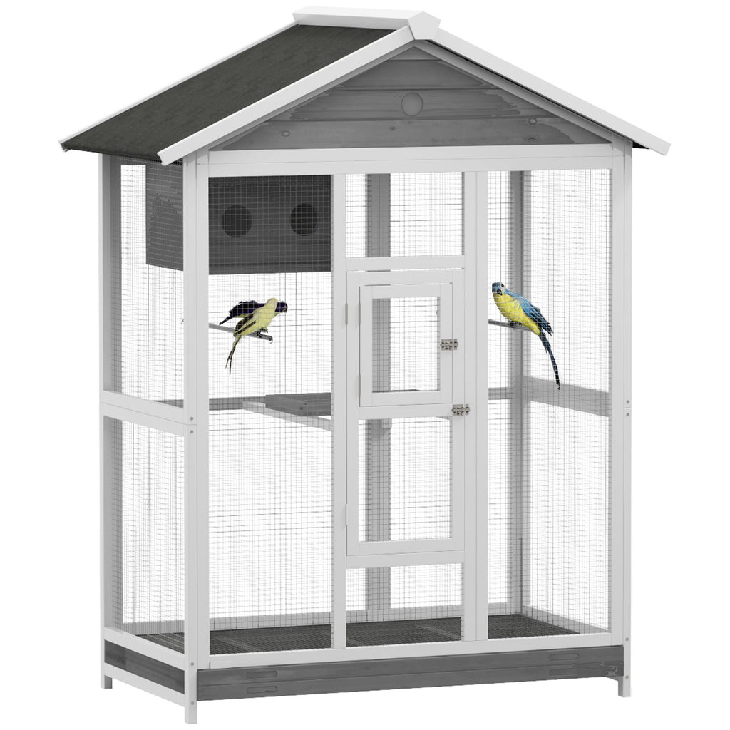PawHut 64.5" furniture-style Bird Aviary - Extra Space for Finches