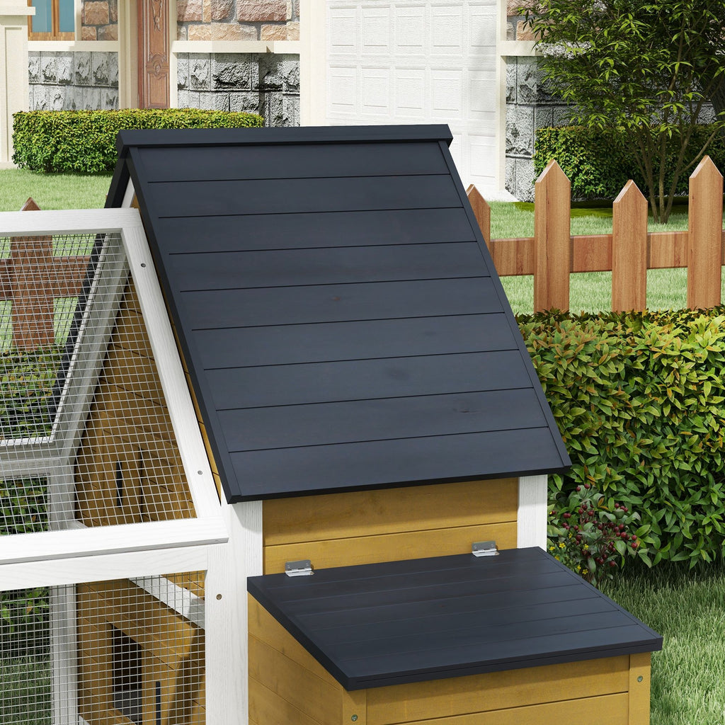Spacious 65- furniture-style Chicken Coop with Nesting Box and Run