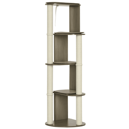 Maximize Fun, Minimize Space: 65" Corner Cat Tree for Climbing & Lounging