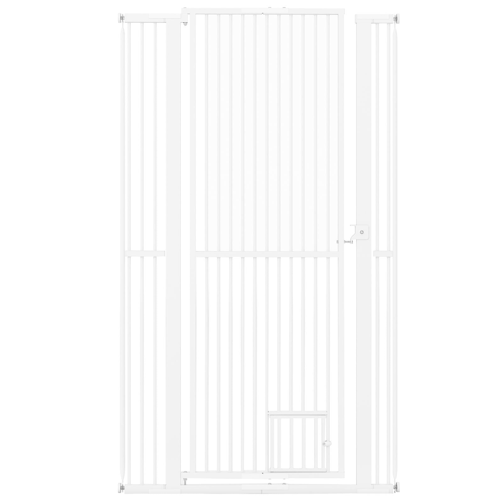 67.5" Extra Tall Pet Gate Heavy-Duty Metal Cat Gate with 30.5"-41" Wide Opening