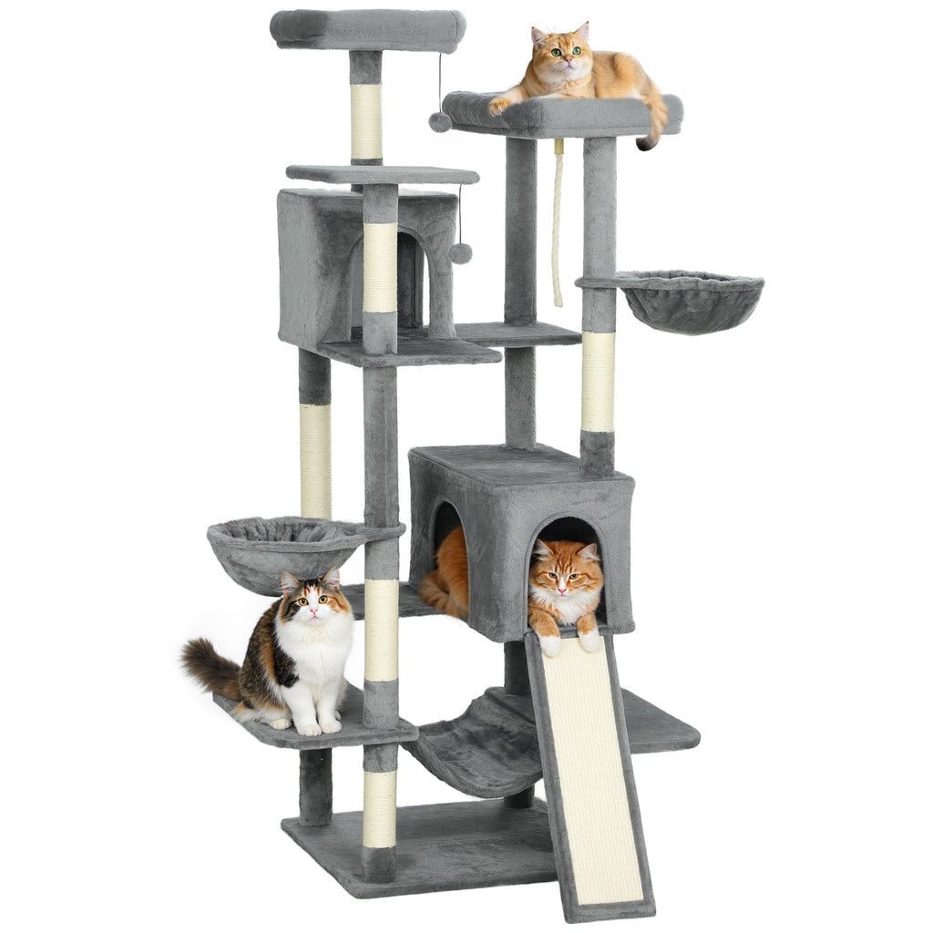 Give Your Cats Their Own Kingdom: Multi-Level Cat Tree with Condos & Hammocks