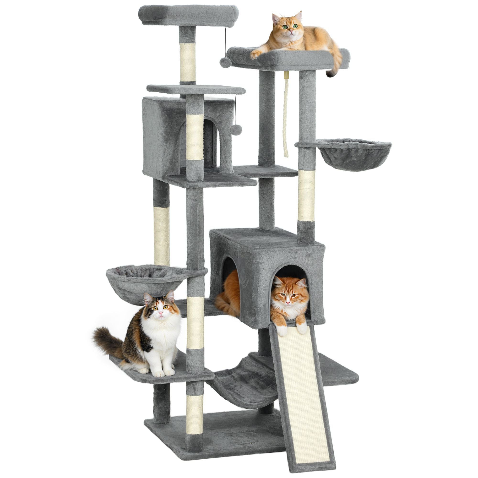 Give Your Cats Their Own Kingdom: Multi-Level Cat Tree with Condos & Hammocks