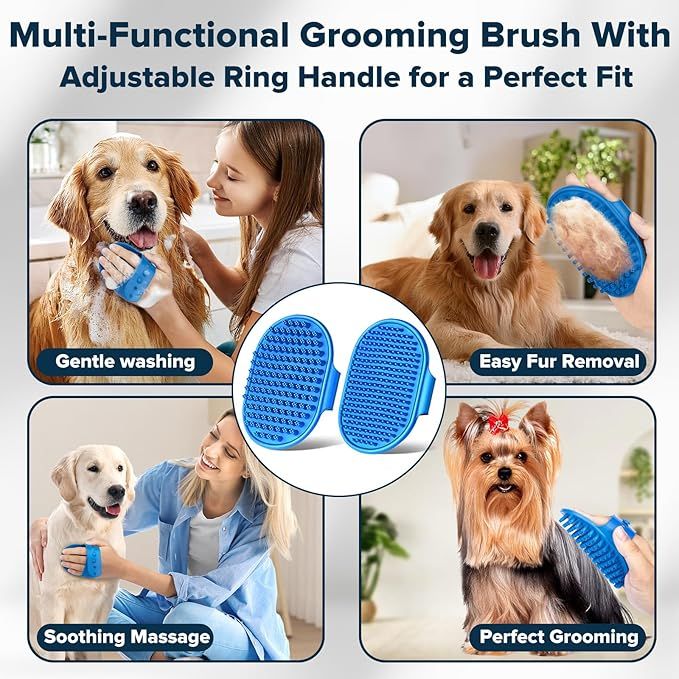 Effortless Grooming with Our 6-Piece Pet Bathing Gloves Kit – For Dogs, Cats, and Horses