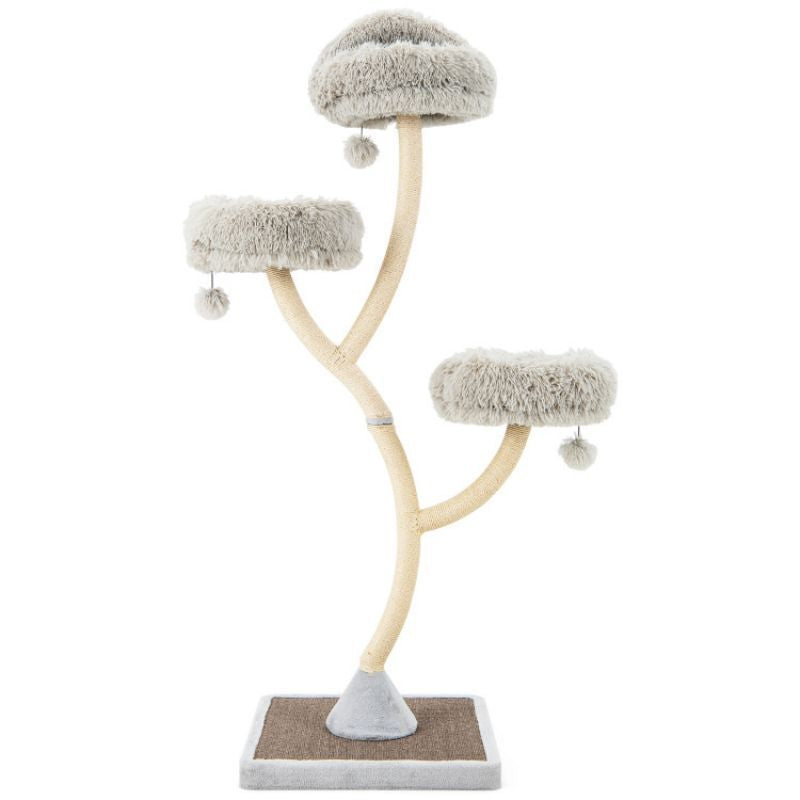 70- Tall Cat Tree with 3 Perches and Dangling Balls