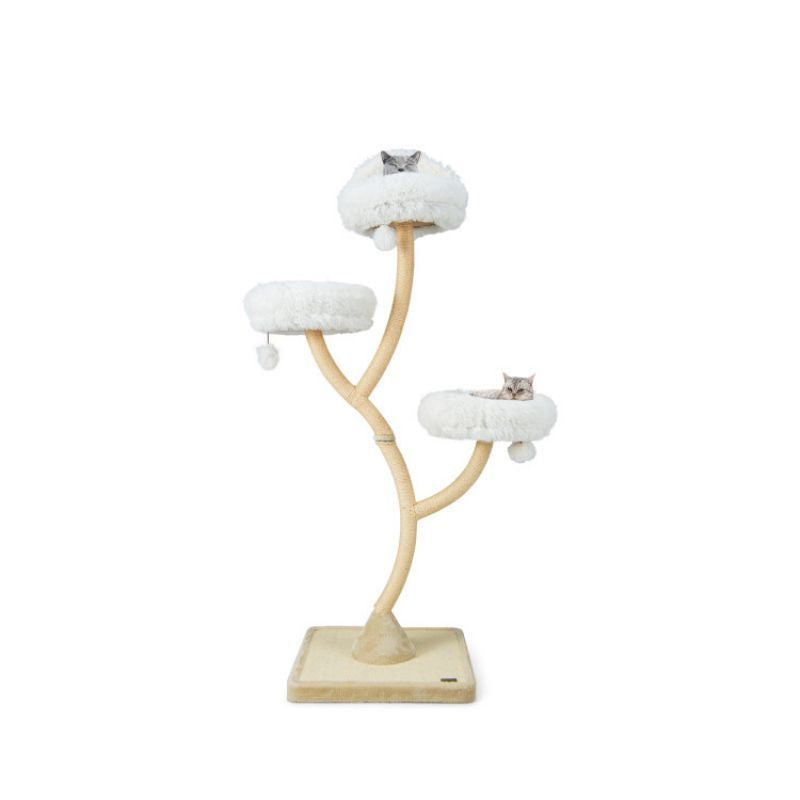 70- Tall Cat Tree with 3 Perches and Dangling Balls