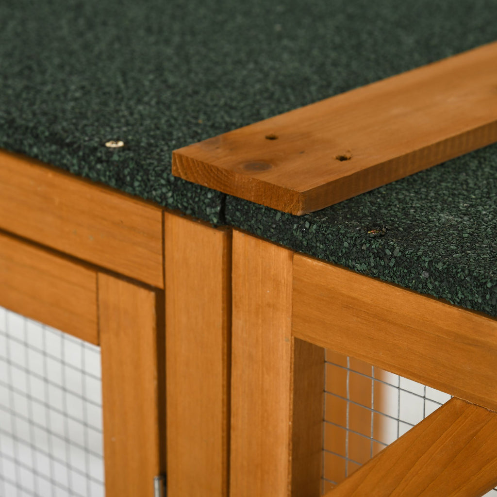 furniture-style Cat Enclosure with Asphalt Roof and Multi-Level Platforms