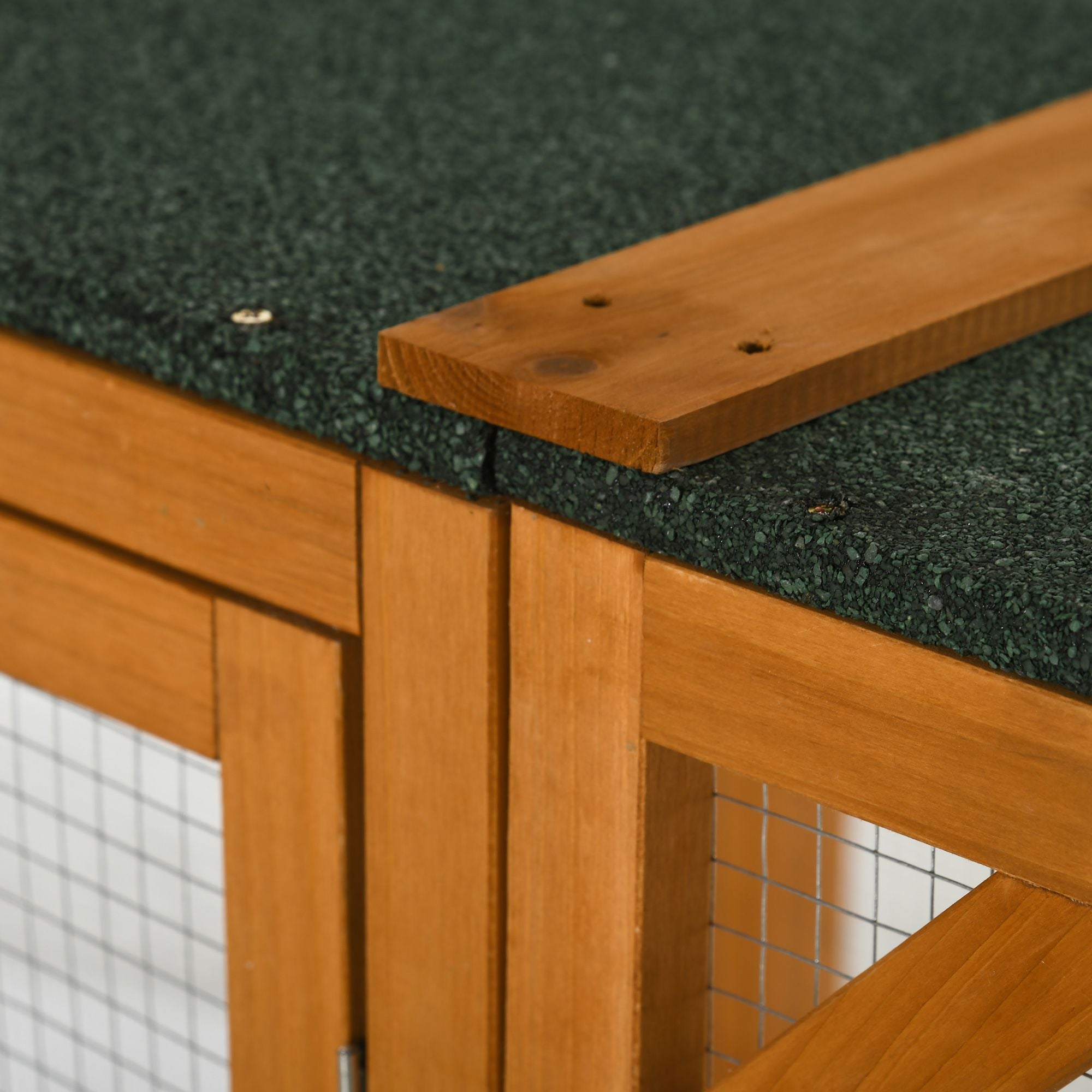 furniture-style Cat Enclosure with Asphalt Roof and Multi-Level Platforms