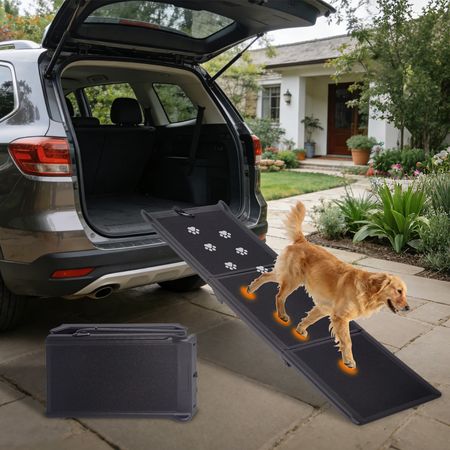 71- Non-Slip Foldable Dog Ramp for Large Dogs & SUVs