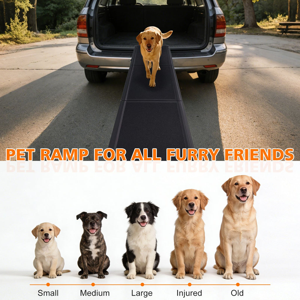 71- Non-Slip Foldable Dog Ramp for Large Dogs & SUVs
