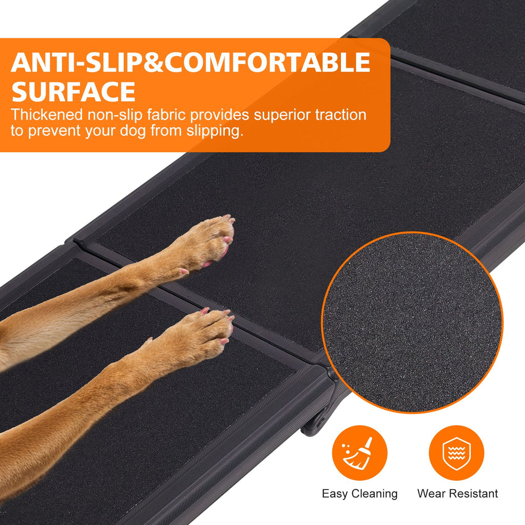 71- Non-Slip Foldable Dog Ramp for Large Dogs & SUVs