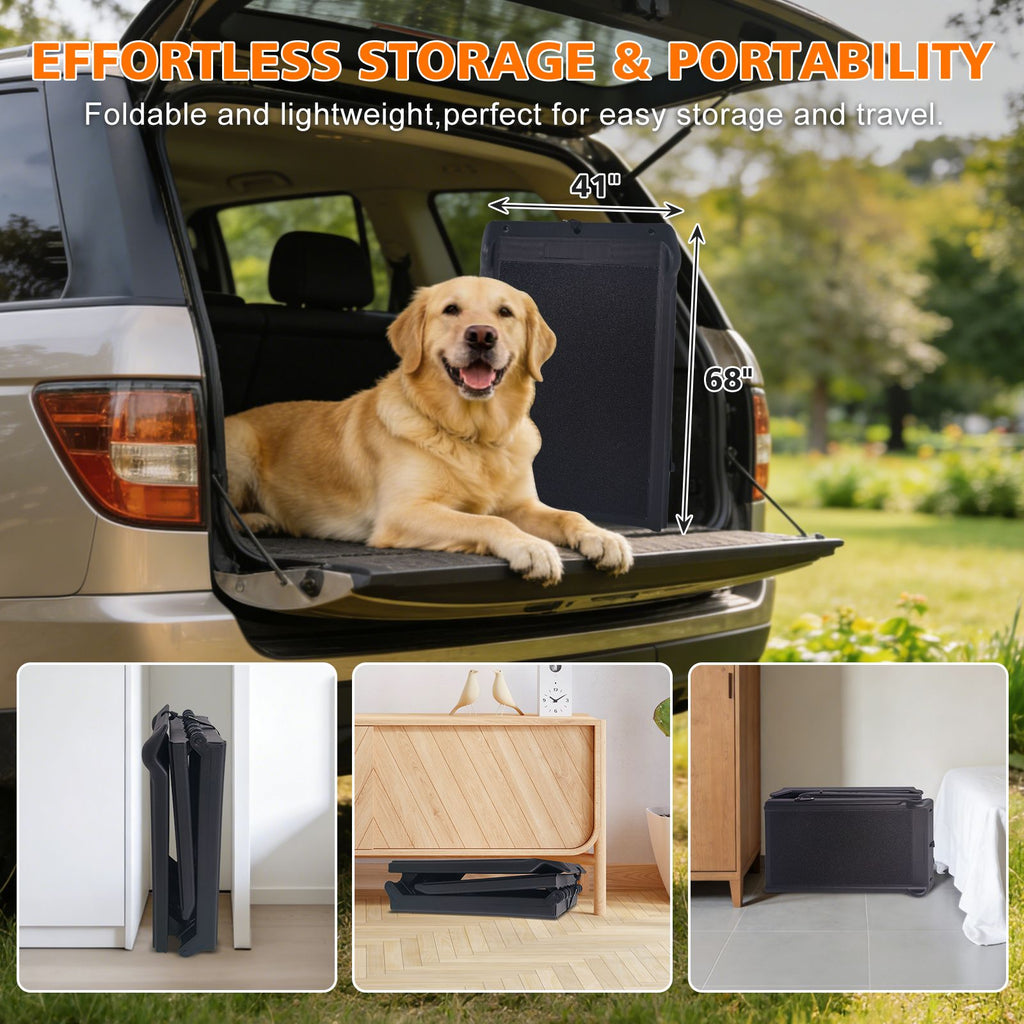 71- Non-Slip Foldable Dog Ramp for Large Dogs & SUVs