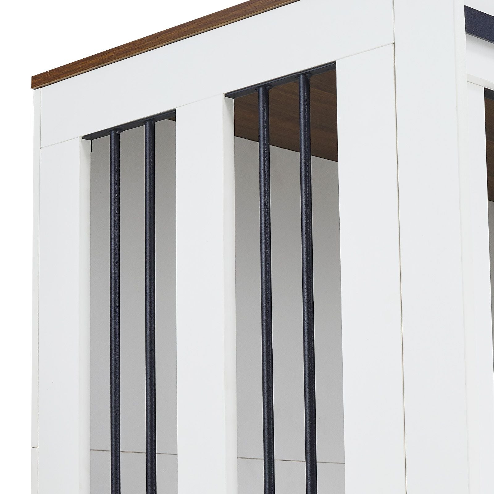 Elegant Large Double Dog Crate Furniture with Secure Sliding Doors