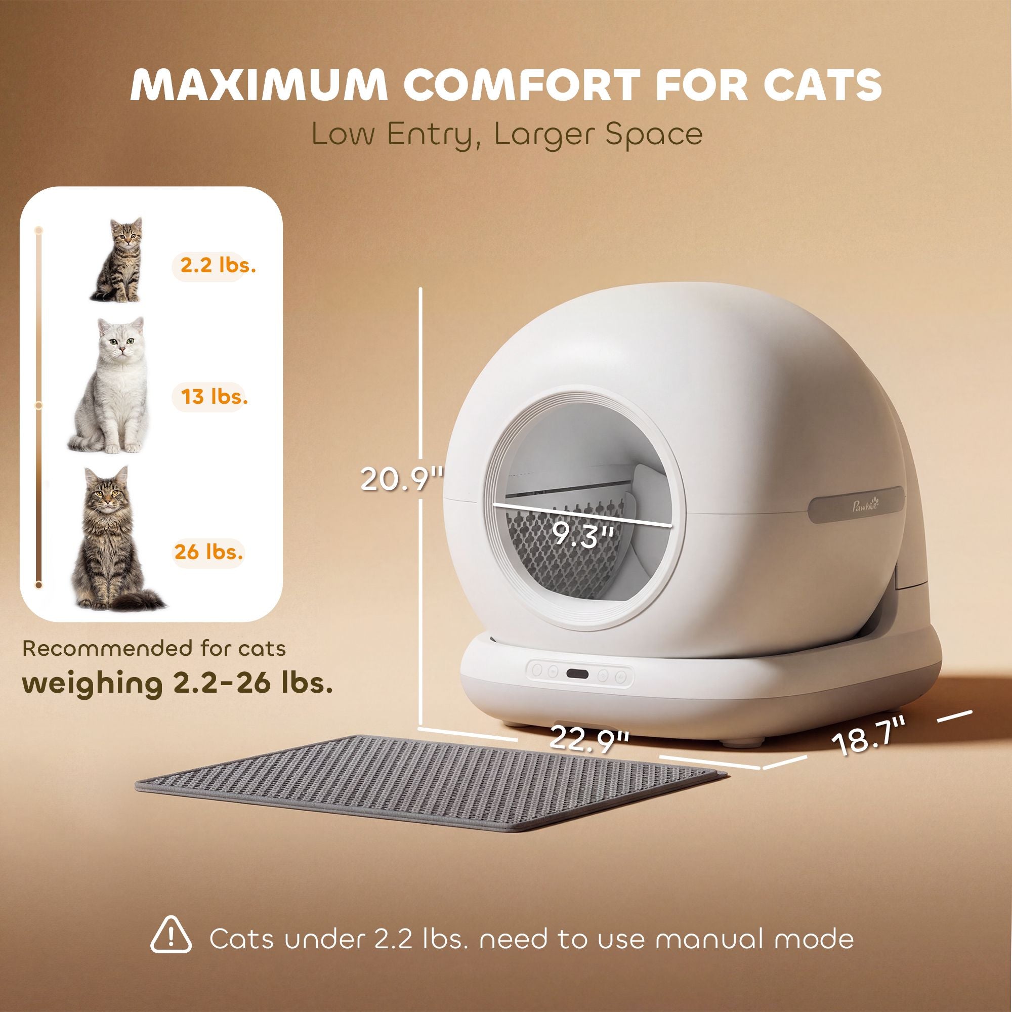 Self-Cleaning Litter Box with App Control & Odor Elimination