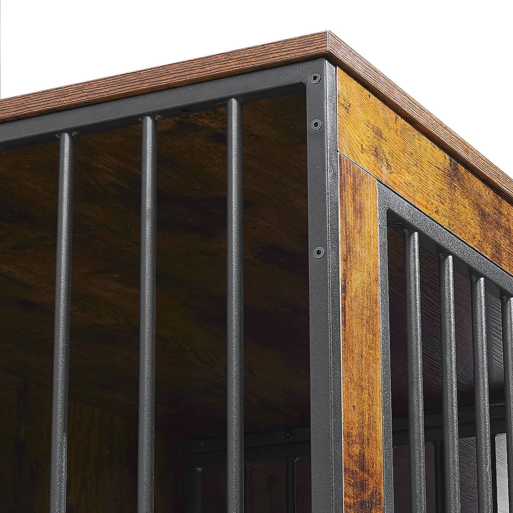 Extra Large Double Dog Crate Furniture with Divider and Dual Doors