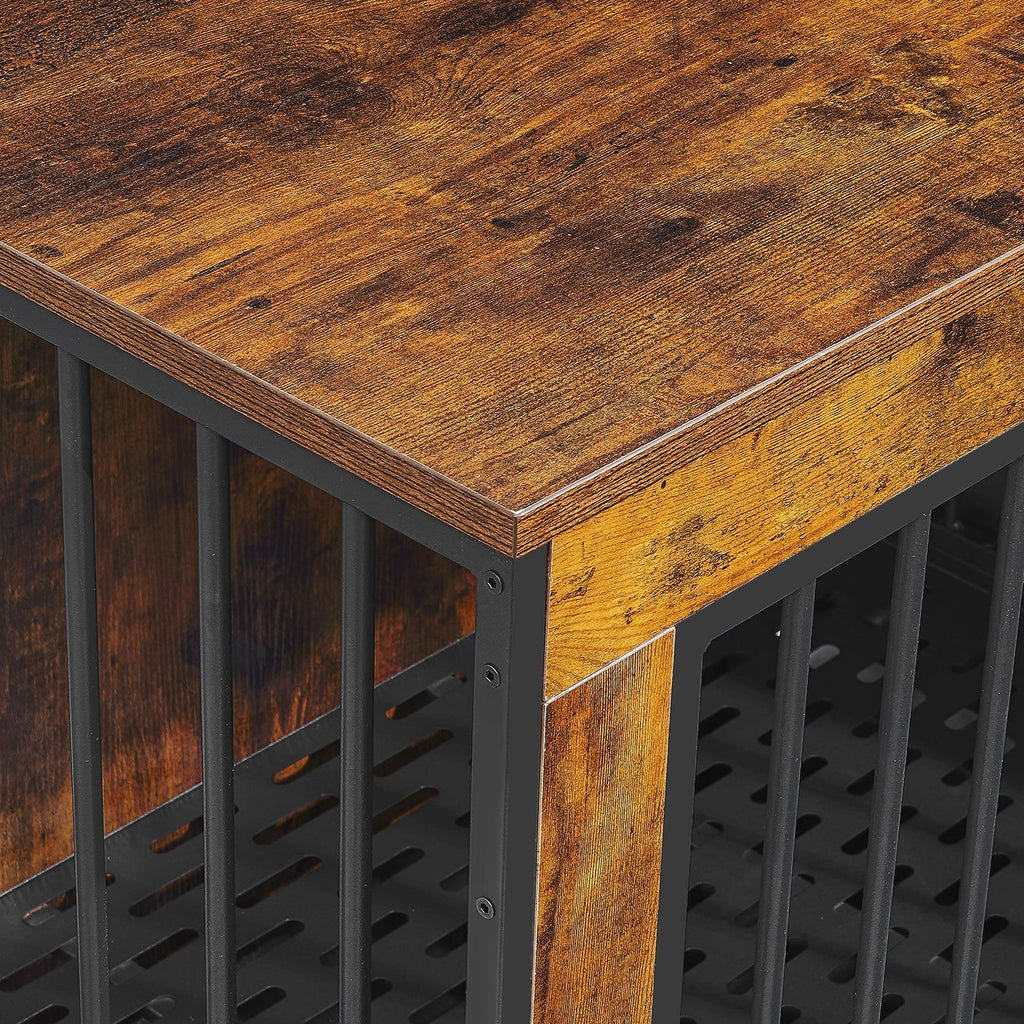 Extra Large Double Dog Crate Furniture with Divider and Dual Doors