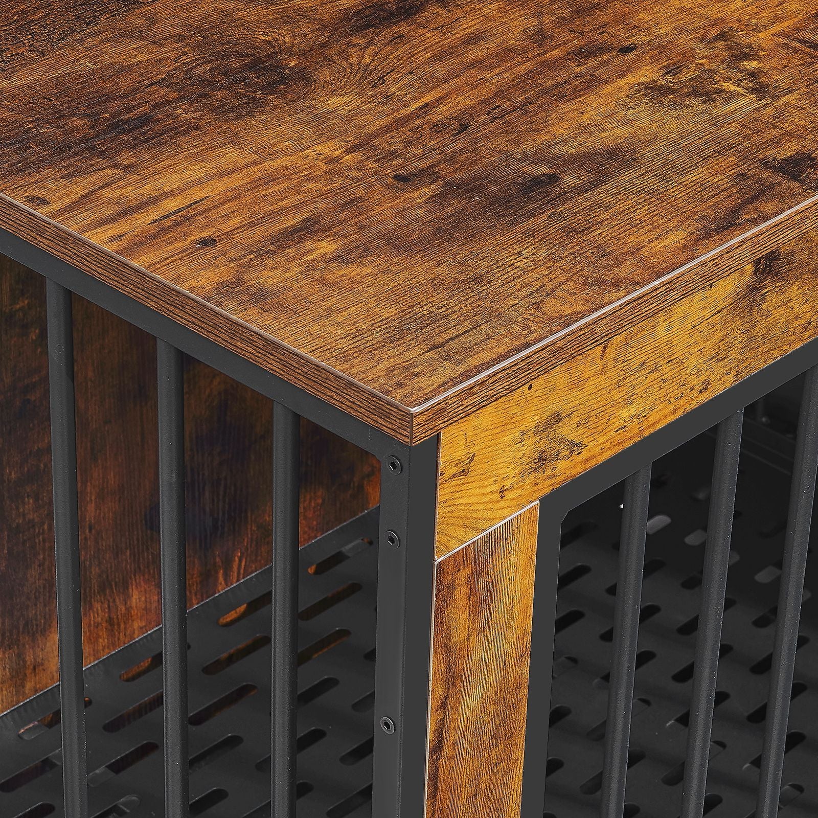 Extra Large Double Dog Crate Furniture with Divider and Dual Doors
