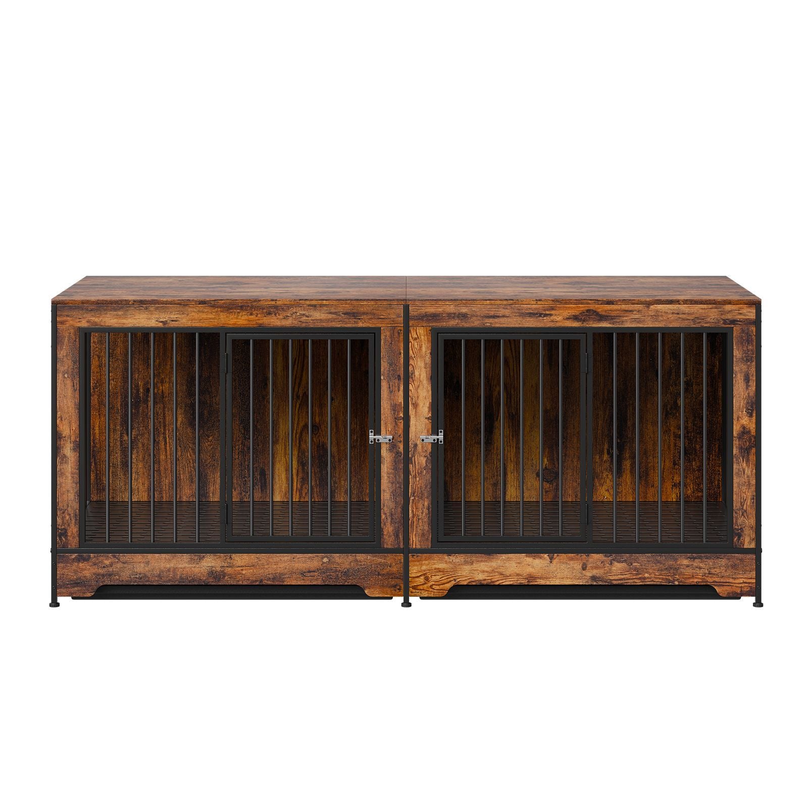 Extra Large Double Dog Crate Furniture with Divider and Dual Doors