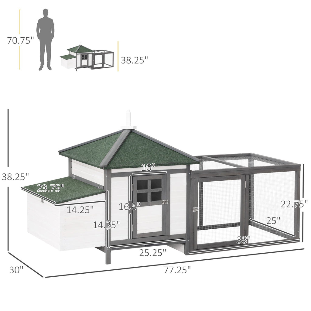 Give Your Flock a Cozy Home with This Spacious Wooden Chicken Coop