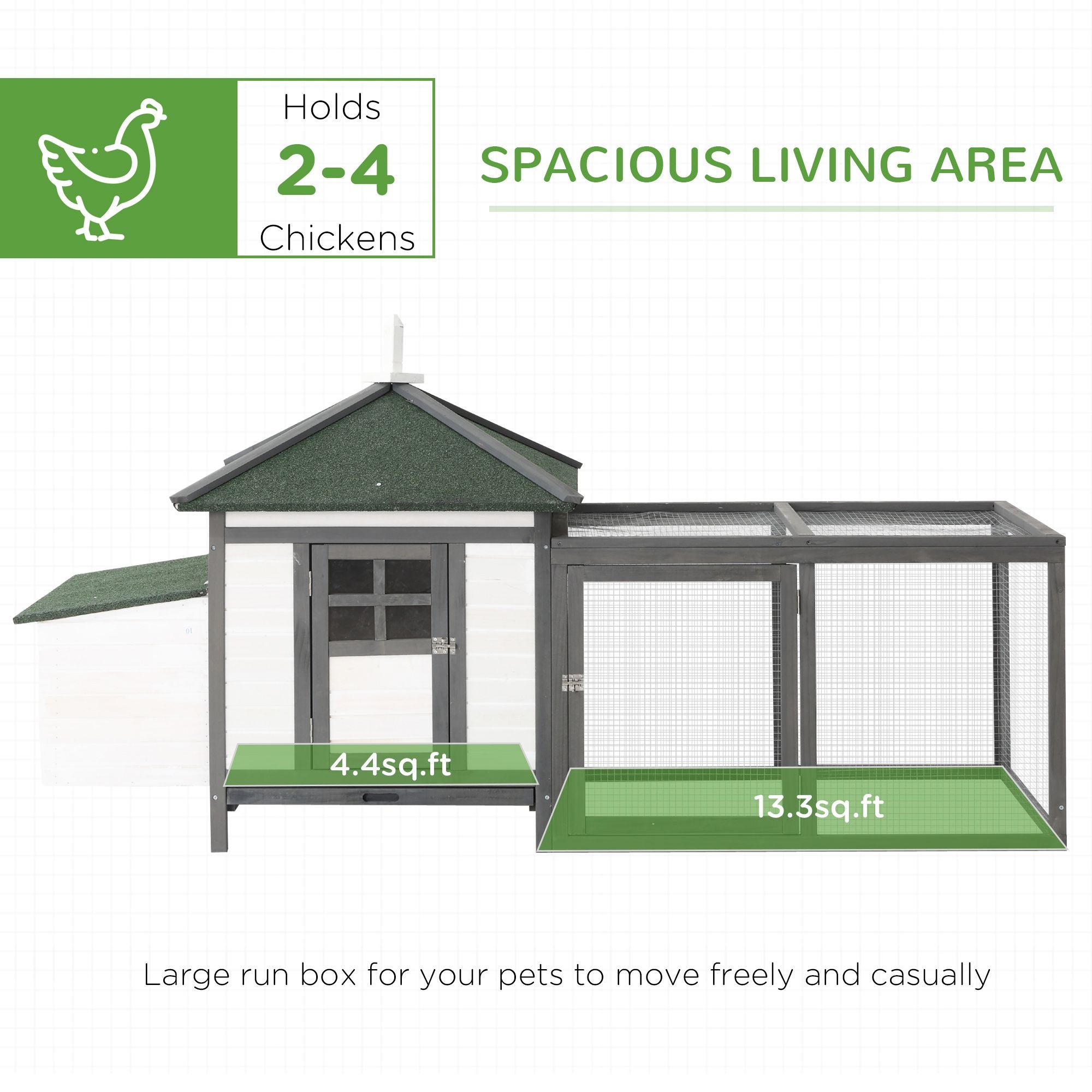 Give Your Flock a Cozy Home with This Spacious Wooden Chicken Coop