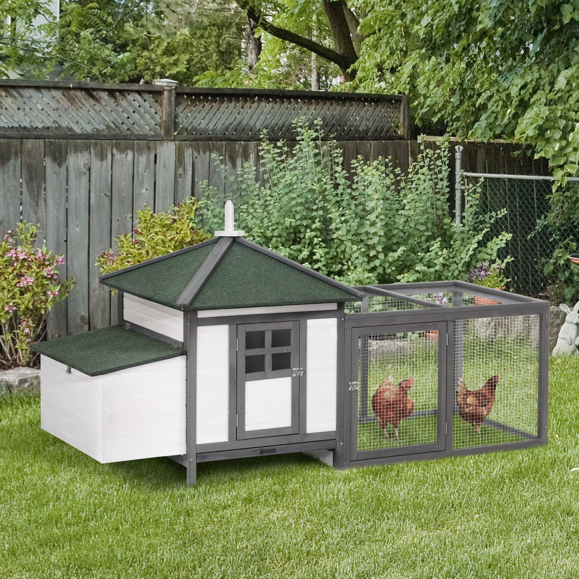 Give Your Flock a Cozy Home with This Spacious Wooden Chicken Coop
