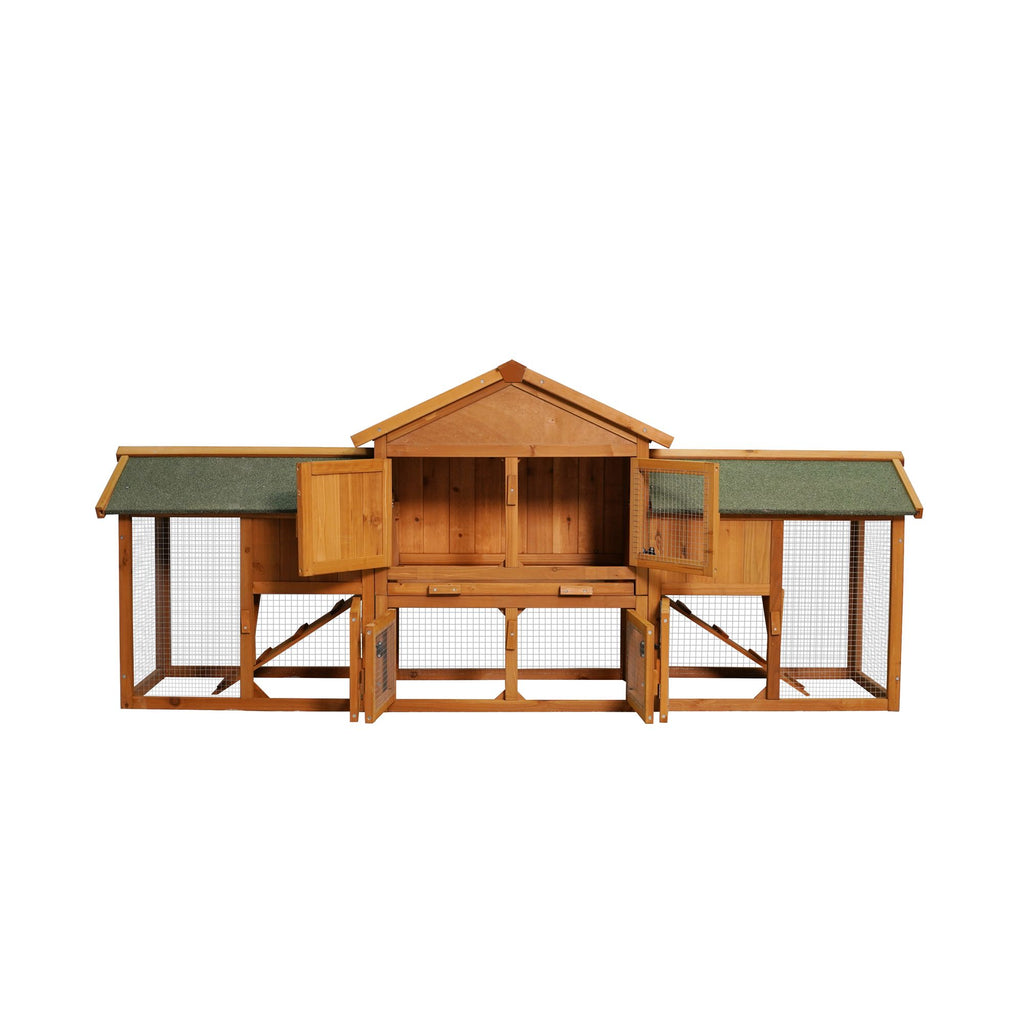 Extra Large 2-Tier Bunny Cage with Runs and water-ready Roof
