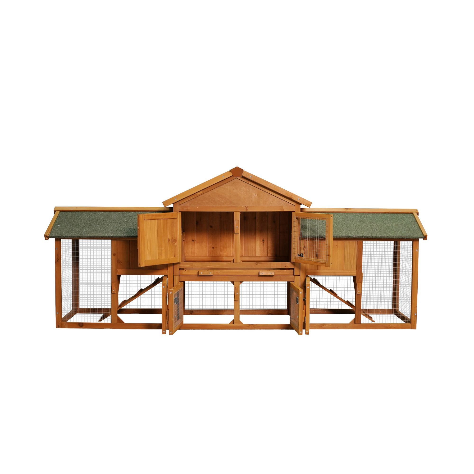 Extra Large 2-Tier Bunny Cage with Runs and water-ready Roof