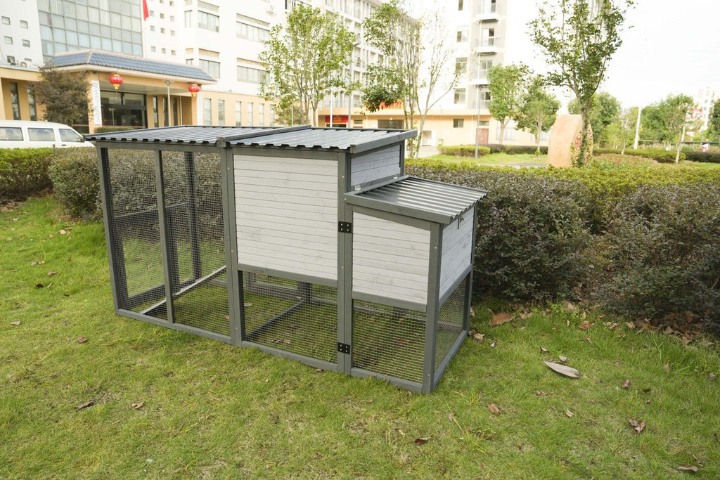 Large 79" furniture-style Chicken Coop with Upgraded Perches & Weatherproof Roof