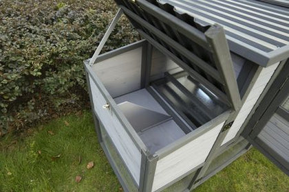 Large 79" furniture-style Chicken Coop with Upgraded Perches & Weatherproof Roof