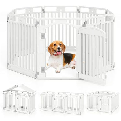 Versatile 8-Panel Pet Playpen: Customizable Configurations for Indoor & Outdoor