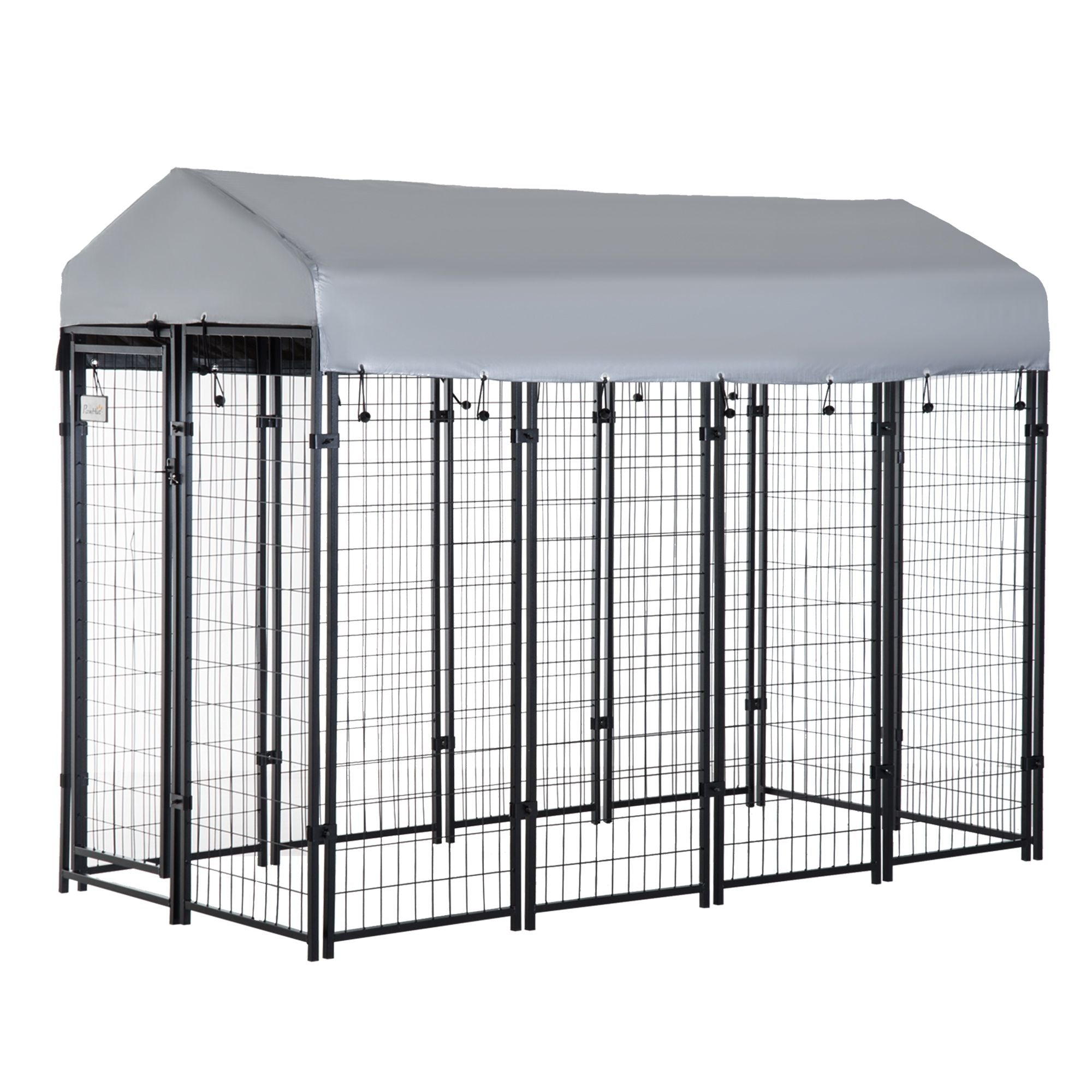 8' x 4' x 6' Outdoor Dog Playpen, Kennel with Lockable Door and Water-Resistant Canopy, for Medium/L