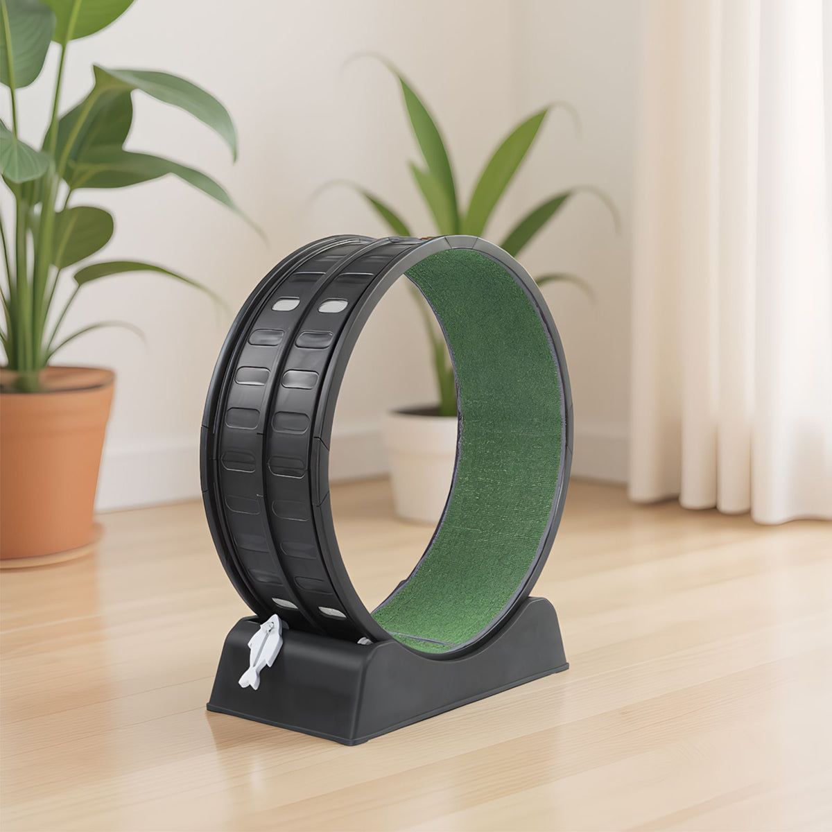 Quiet Cat Exercise Wheel with Safety Lock and Removable Pad