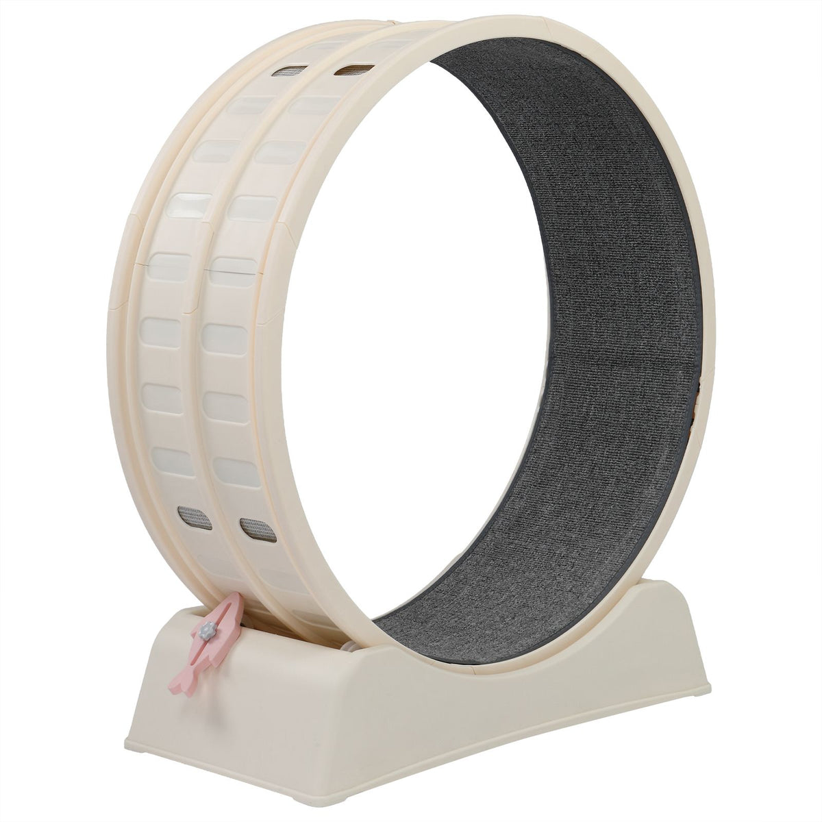 Indoor Cat Exercise Wheel with Quiet Rollers and Locking Wheel