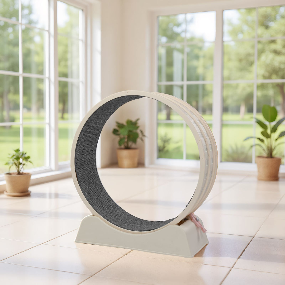 Indoor Cat Exercise Wheel with Quiet Rollers and Locking Wheel