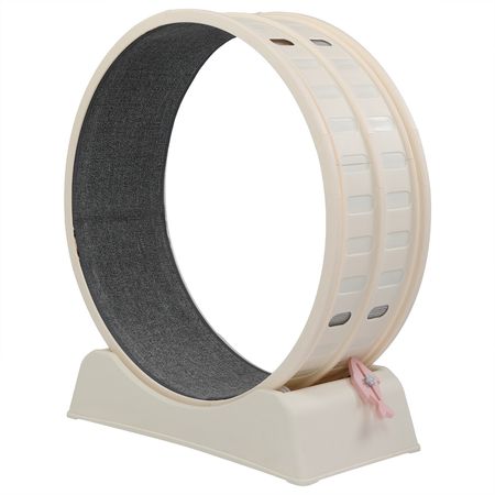 Indoor Cat Exercise Wheel with Quiet Rollers and Locking Wheel