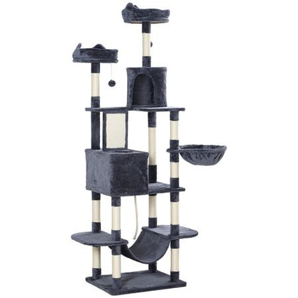 81" Cat Tree Paradise: Sleeping, Scratching, and Play for 1-3 Cats