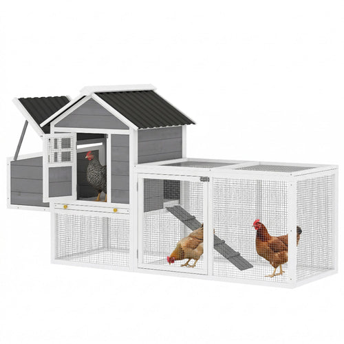 82" furniture-style Chicken Coop for 2-3 Hens with Nesting Box and Pull-Out Tray – image 1