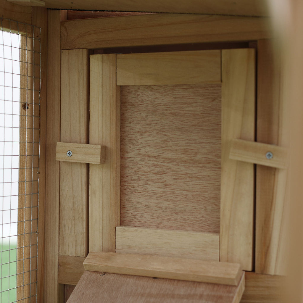 Spacious furniture-style Rabbit Hutch with Double Run & Removable Tray