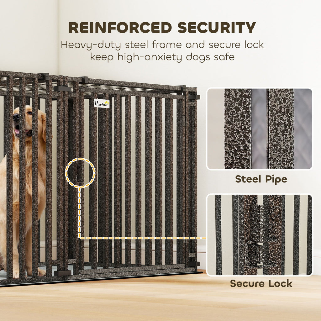 83"L practical Dog Crate, Extra Large Dog Kennel with Divider and Mat for Large Breeds, Modular Puppy Playpen