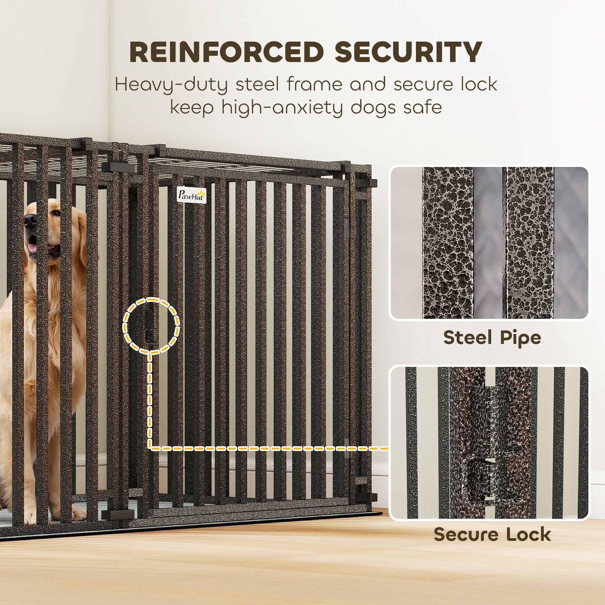83"L practical Dog Crate, Extra Large Dog Kennel with Divider and Mat for Large Breeds, Modular Puppy Playpen