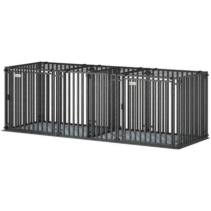 83"L practical Dog Crate, Extra Large Dog Kennel with Divider and Mat for Large Breeds, Modular Puppy Playpen