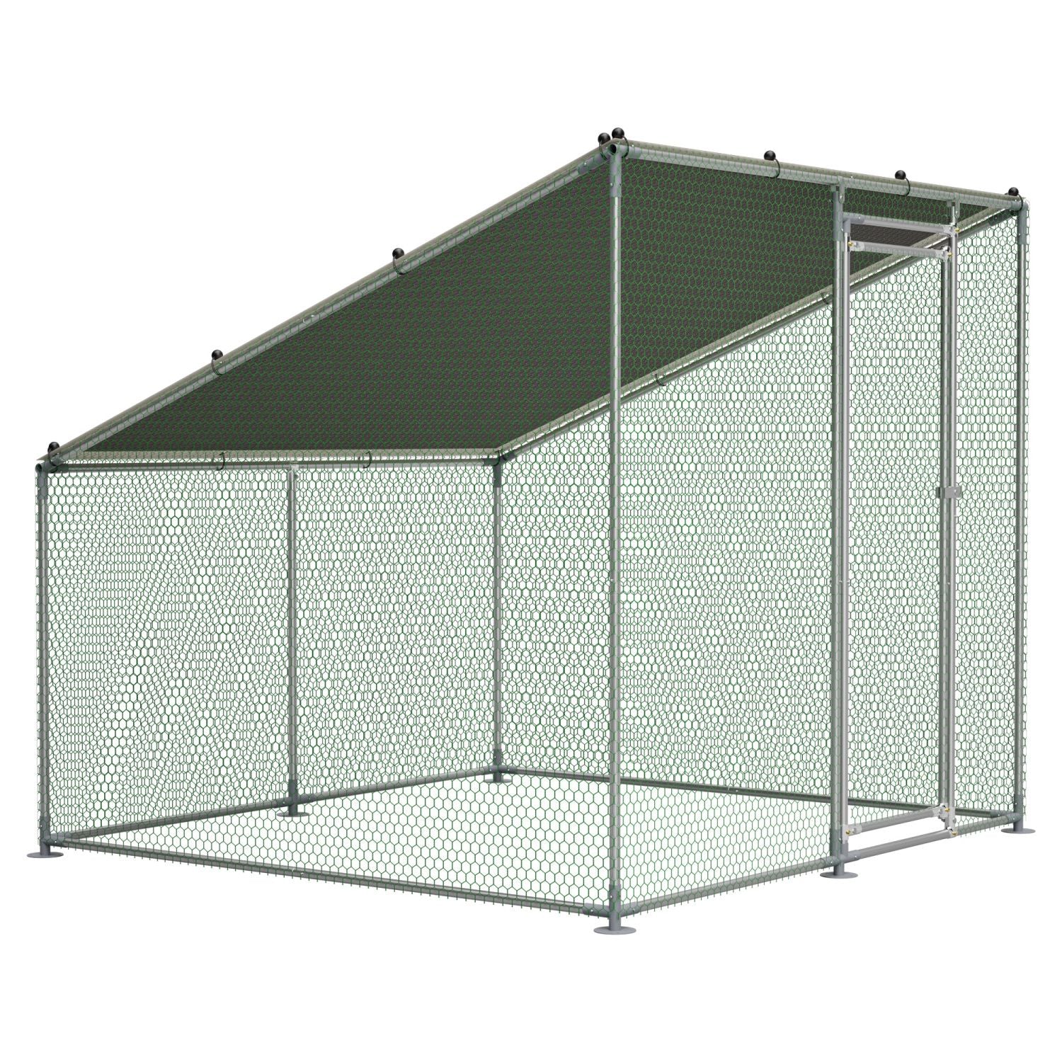 84"x78.7"x72.7" Walk-In structured Chicken Coop,Slanted Roof,practical All-Weather Poultry Cage with Wat