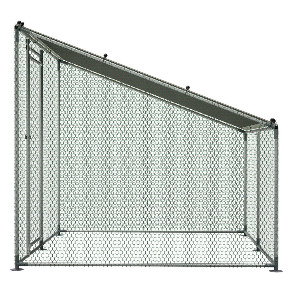 84"x78.7"x72.7" Walk-In structured Chicken Coop,Slanted Roof,practical All-Weather Poultry Cage with Wat