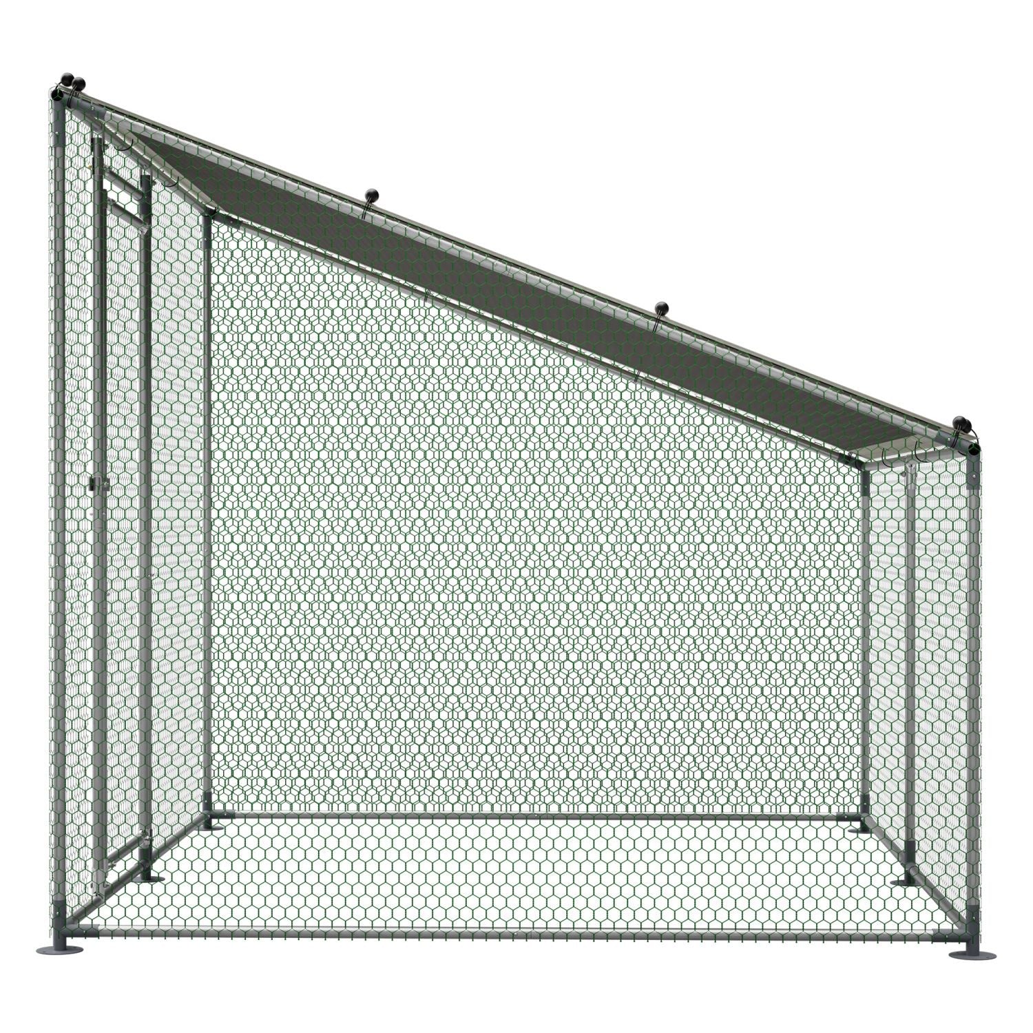 84"x78.7"x72.7" Walk-In structured Chicken Coop,Slanted Roof,practical All-Weather Poultry Cage with Wat