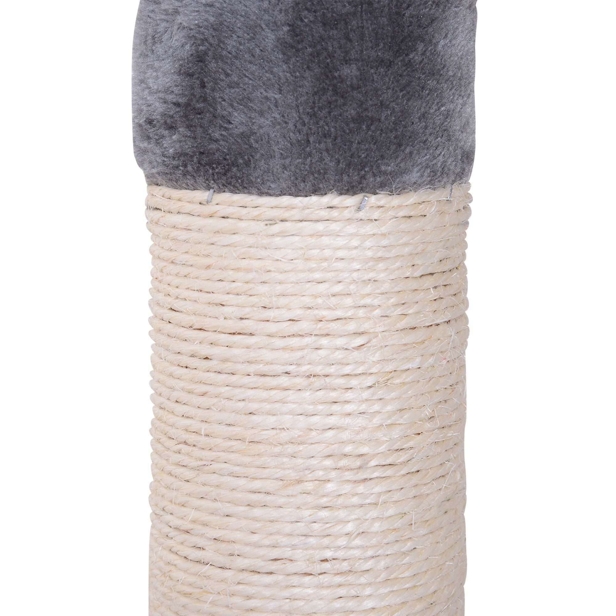 8.5' Adjustable Height Floor-to-Ceiling Vertical Cat Tree, 5 Level Cat Climbing Tower, Gray